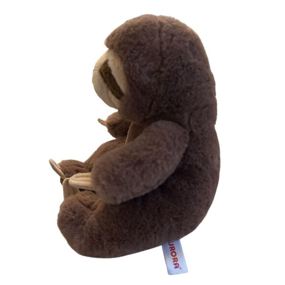 Aurora Sloth Plush 8" Super Soft Sitting Stuffed Animal Toy 2020 Brown Tan - Picture 2 of 5